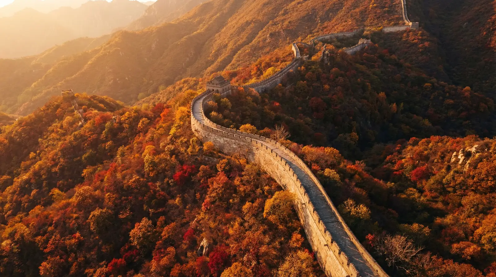遍地狼烟电影完整版 秋日长城航拍全景